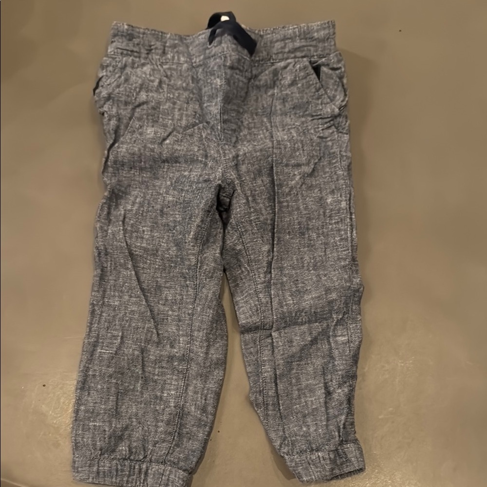 J&J toddler boys denim linen pants